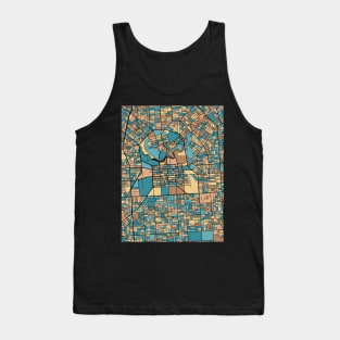 Adelaide Map Pattern in Mid Century Pastel Tank Top